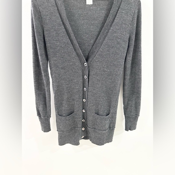 J. Crew Merino Wool Cardigan Gray Size XS - Picture 4 of 6